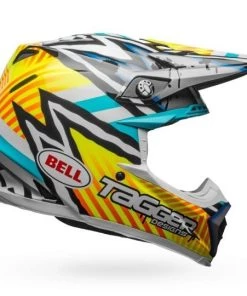 Deals ⭐ Bell Moto-9 MIPS Tagger Yellow Blue White Helmet - Unisex - Large - Adult - Yellow/Blue/White 🥰