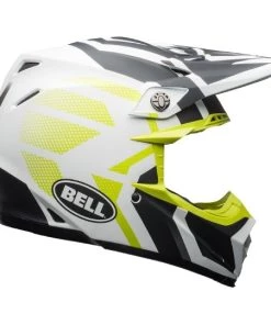 Deals 😉 Bell Moto-9 MIPS District White Black Green Helmet - White - Small - Adult 🛒