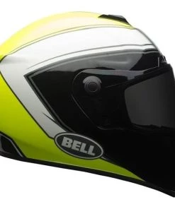 Outlet ⭐ Bell SRT Phantom Hi Viz Yellow Black White Helmet - White - Small - Adult 🧨