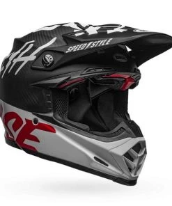 Outlet 🤩 Bell Moto-9 Flex Fasthouse WRWF Black/White/Red Helmet ✔️
