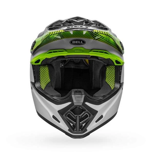 New ⌛ Bell Moto-9 MIPS Chief Matte/Gloss Black/White/Green Helmet - White - Medium - Adult ⌛ 2 New ⌛ Bell Moto-9 MIPS Chief Matte/Gloss Black/White/Green Helmet - White - Medium - Adult ⌛ - Image 2