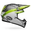 New ⌛ Bell Moto-9 MIPS Chief Matte/Gloss Black/White/Green Helmet - White - Medium - Adult ⌛