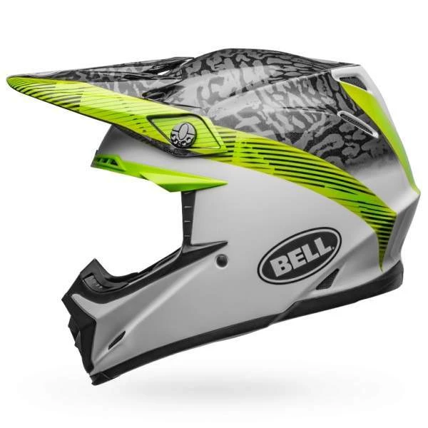 New ⌛ Bell Moto-9 MIPS Chief Matte/Gloss Black/White/Green Helmet - White - Medium - Adult ⌛ 3 New ⌛ Bell Moto-9 MIPS Chief Matte/Gloss Black/White/Green Helmet - White - Medium - Adult ⌛ - Image 3