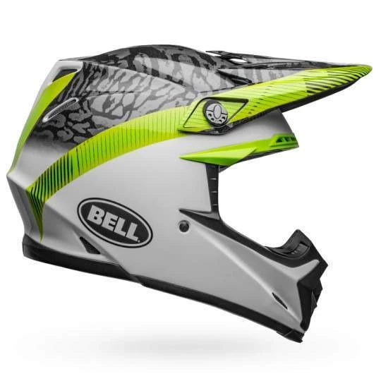New ⌛ Bell Moto-9 MIPS Chief Matte/Gloss Black/White/Green Helmet - White - Medium - Adult ⌛ 1 New ⌛ Bell Moto-9 MIPS Chief Matte/Gloss Black/White/Green Helmet - White - Medium - Adult ⌛