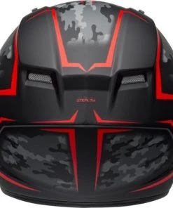 Wholesale 👍 Bell 2020 Qualifier Stealth Camo Matte Black and Red Helmet 🔔 -Motorcycle helmet Shop BE7107915 2