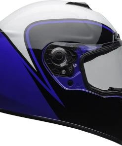 Motorcycle helmet Shop 8 Coupon ⌛ Bell SRT Assasin White Blue and Black Helmet ✔️