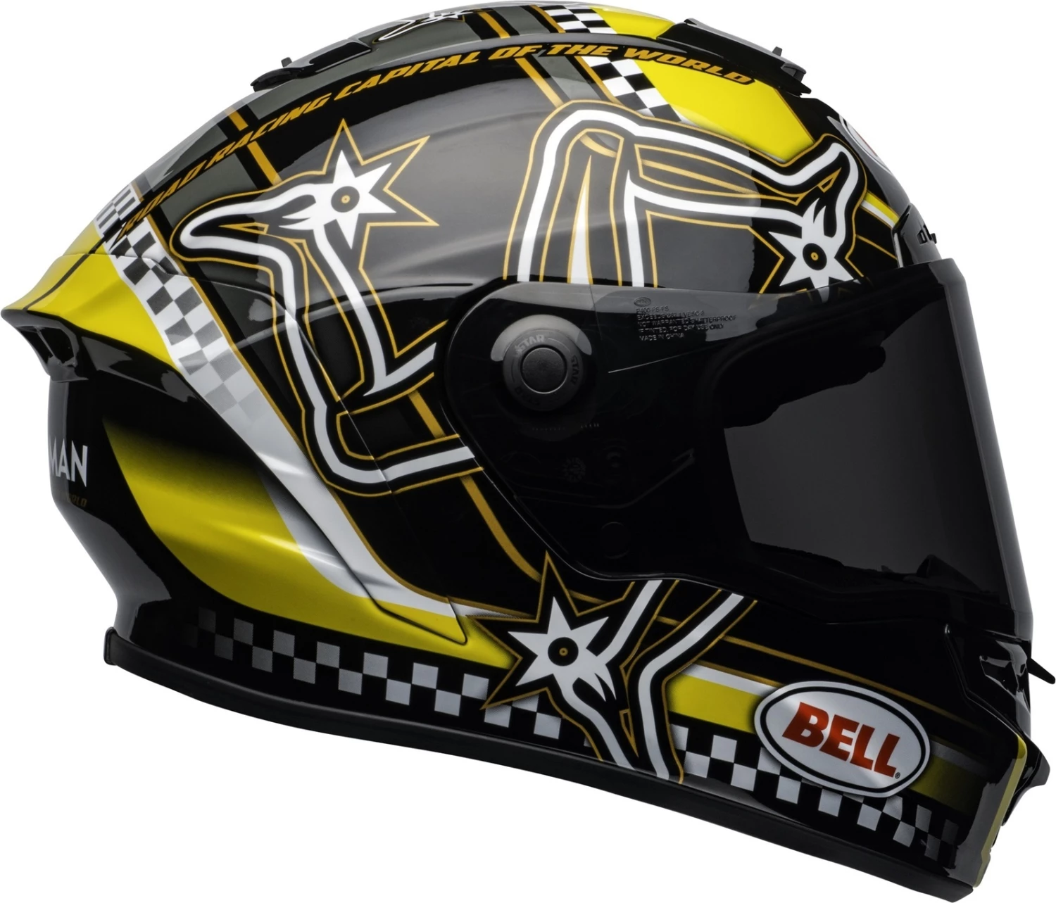 Hot Sale 🎁 Bell Star DLX MIPS Isle Of Man Black and Yellow Helmet ✔️ 1 Hot Sale 🎁 Bell Star DLX MIPS Isle Of Man Black and Yellow Helmet ✔️