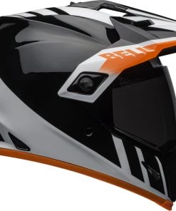 Deals 🔥 Bell MX-9 Adventure MIPS Dash Black White Orange Helmet 🔥