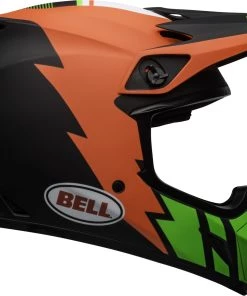Discount 🔥 Bell MX-9 MIPS Strike Matte Black Orange Green Helmet - Black - X-Large - Adult 😉