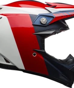 Discount 👍 Bell Moto-9 Flex Division White Blue Red Helmet - Unisex - Small - Adult - White/Blue/Red 🛒