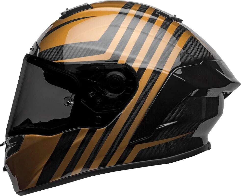 Hot Sale π₯° Bell Racestar DLX Special Edition Gloss Black and Gold Helmet - Unisex - Medium - Adult - Black/Gold π₯° 2 Hot Sale π₯° Bell Racestar DLX Special Edition Gloss Black and Gold Helmet - Unisex - Medium - Adult - Black/Gold π₯° - Image 2