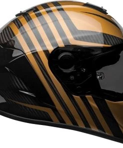 Hot Sale 🥰 Bell Racestar DLX Special Edition Gloss Black and Gold Helmet - Unisex - Medium - Adult - Black/Gold 🥰