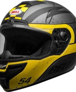 Coupon 😍 Bell SRT Special Devil May Care Matte Grey and Yellow Helmet - Unisex - Small - Adult - Grey/Yellow 😍 -Motorcycle helmet Shop BE7121762 2