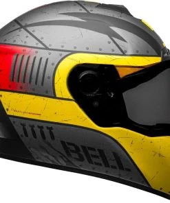 Coupon 😍 Bell SRT Special Devil May Care Matte Grey and Yellow Helmet - Unisex - Small - Adult - Grey/Yellow 😍