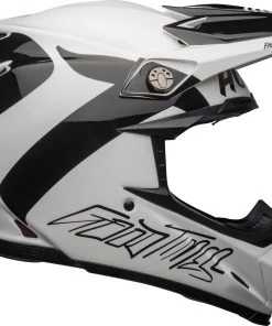 New ๐ Bell Moto-9 Flex Fasthouse Newhall White Black Helmet - Unisex - Medium - Adult - White/Black ๐