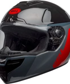 Brand new 😉 Bell SRT Razor Helmet - Black/Red/Grey - M ✔️ -Motorcycle helmet Shop BE7123682 2