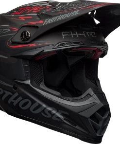 New 🌟 Bell Moto-9 Flex Fasthouse DITD Matte Black Gloss Red Helmet - Unisex - Large - Adult - Black/Red ⌛
