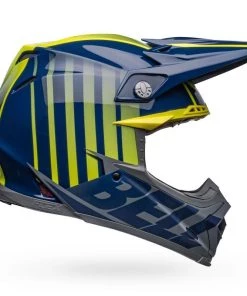 Cheapest 😀 Bell Moto-9S Flex Sprint Blue Yellow Helmet 😍