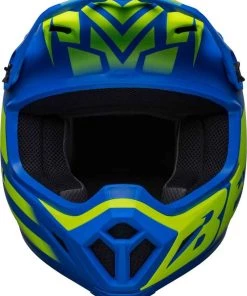 Hot Sale 🎉 Bell 2023 MX-9 MIPS Disrupt Matte Classic Blue Hi-Viz Yellow Helmet ⭐ -Motorcycle helmet Shop BE7136331 2