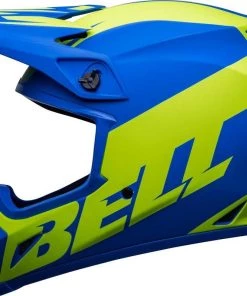 Hot Sale 🎉 Bell 2023 MX-9 MIPS Disrupt Matte Classic Blue Hi-Viz Yellow Helmet ⭐ -Motorcycle helmet Shop BE7136331 4