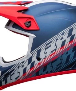 Best Pirce 🥰 Bell 2023 MX-9 MIPS Offset Matte Metal Blue White Helmet 😀 -Motorcycle helmet Shop BE7136341 4