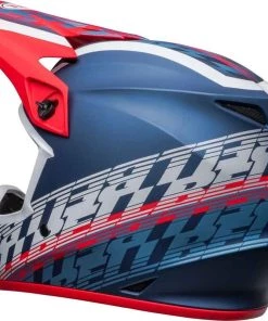 Best Pirce 🥰 Bell 2023 MX-9 MIPS Offset Matte Metal Blue White Helmet 😀 -Motorcycle helmet Shop BE7136341 5