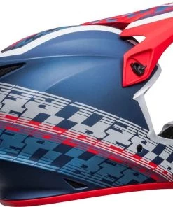 Best Pirce 🥰 Bell 2023 MX-9 MIPS Offset Matte Metal Blue White Helmet 😀 -Motorcycle helmet Shop BE7136341 7