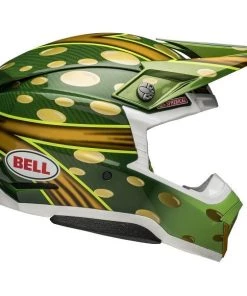 New ✨ Bell Moto-10 Spherical McGrath Helmet - Gold/Green - M 🤩