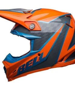 Cheapest 🤩 Bell Moto-9S Flex Sprite Orange Grey Helmet 👍