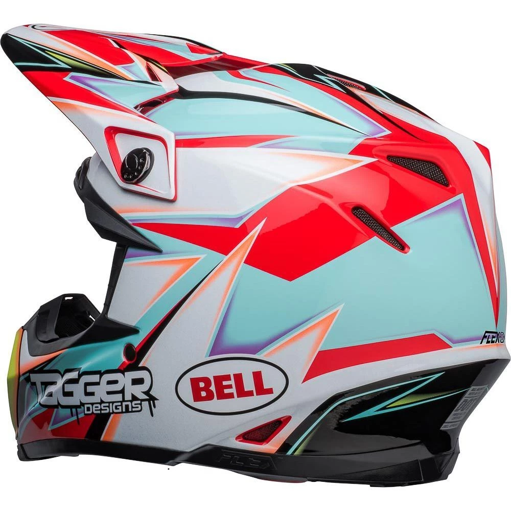 Hot Sale ⌛ Bell Moto-9S Flex Tagger Edge White Aqua Helmet ⭐ 2 Hot Sale ⌛ Bell Moto-9S Flex Tagger Edge White Aqua Helmet ⭐ - Image 2