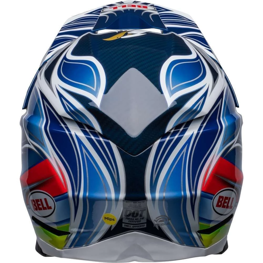 Outlet 🤩 Bell Moto-10 Spherical Tomac Replica Helmet - Blue/White/Red - M 🌟 3 Outlet 🤩 Bell Moto-10 Spherical Tomac Replica Helmet - Blue/White/Red - M 🌟 - Image 3
