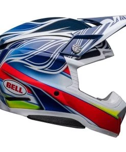 Outlet 🤩 Bell Moto-10 Spherical Tomac Replica Helmet - Blue/White/Red - M 🌟