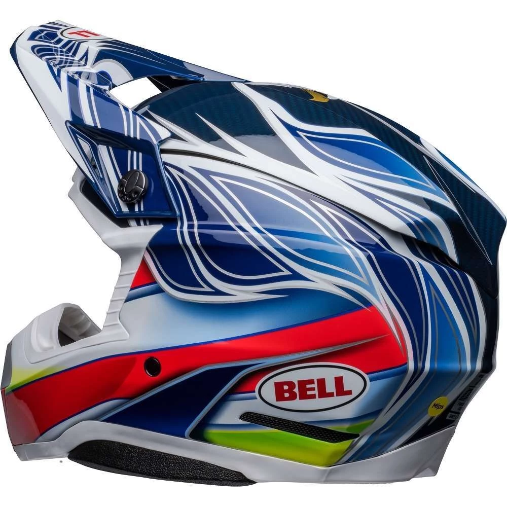 Outlet 🤩 Bell Moto-10 Spherical Tomac Replica Helmet - Blue/White/Red - M 🌟 4 Outlet 🤩 Bell Moto-10 Spherical Tomac Replica Helmet - Blue/White/Red - M 🌟 - Image 4