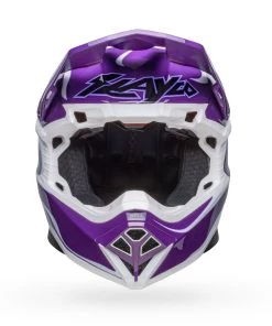 Best Sale 👏 Bell Moto-10 Spherical Slayco Gloss Helmet - Purple/White - M 😉 -Motorcycle helmet Shop BE7148569 p 2