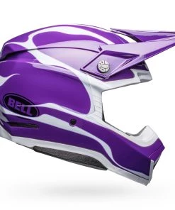 Best Sale 👏 Bell Moto-10 Spherical Slayco Gloss Helmet - Purple/White - M 😉