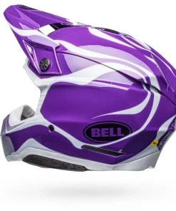 Best Sale 👏 Bell Moto-10 Spherical Slayco Gloss Helmet - Purple/White - M 😉 -Motorcycle helmet Shop BE7148569 p 5