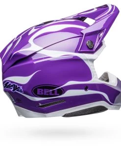 Best Sale 👏 Bell Moto-10 Spherical Slayco Gloss Helmet - Purple/White - M 😉 -Motorcycle helmet Shop BE7148569 p 7