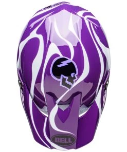 Best Sale 👏 Bell Moto-10 Spherical Slayco Gloss Helmet - Purple/White - M 😉 -Motorcycle helmet Shop BE7148569 p 8