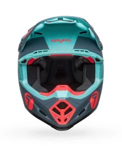 Flash Sale ❤️ Bell Moto-9S Flex Seven Vanguard LE Helmet - Aqua/Black - M ⭐ -Motorcycle helmet Shop BE7148761 p 1