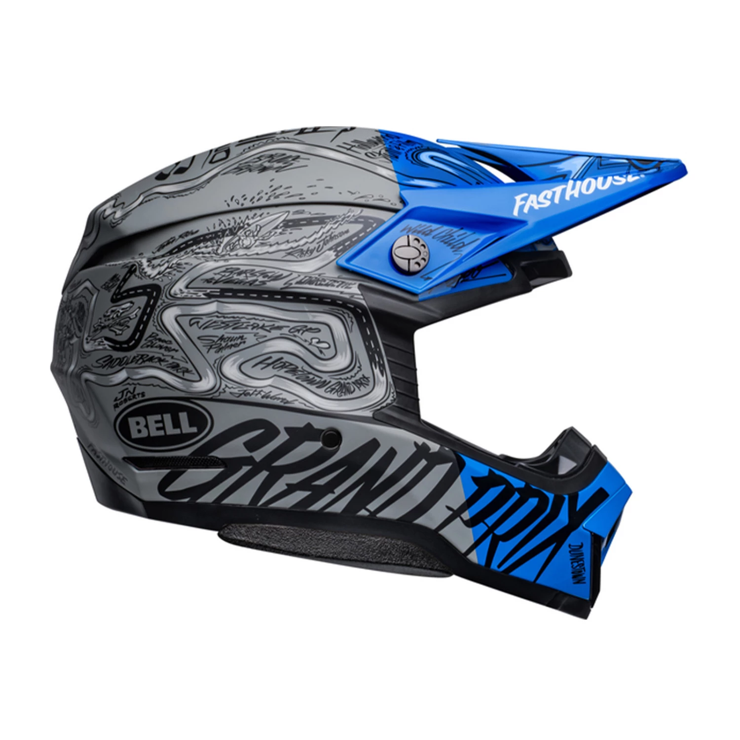 Discount π Bell 23 Moto-10 Fasthouse DITD Helmet - Blue/Grey - M π 2 Discount π Bell 23 Moto-10 Fasthouse DITD Helmet - Blue/Grey - M π - Image 2