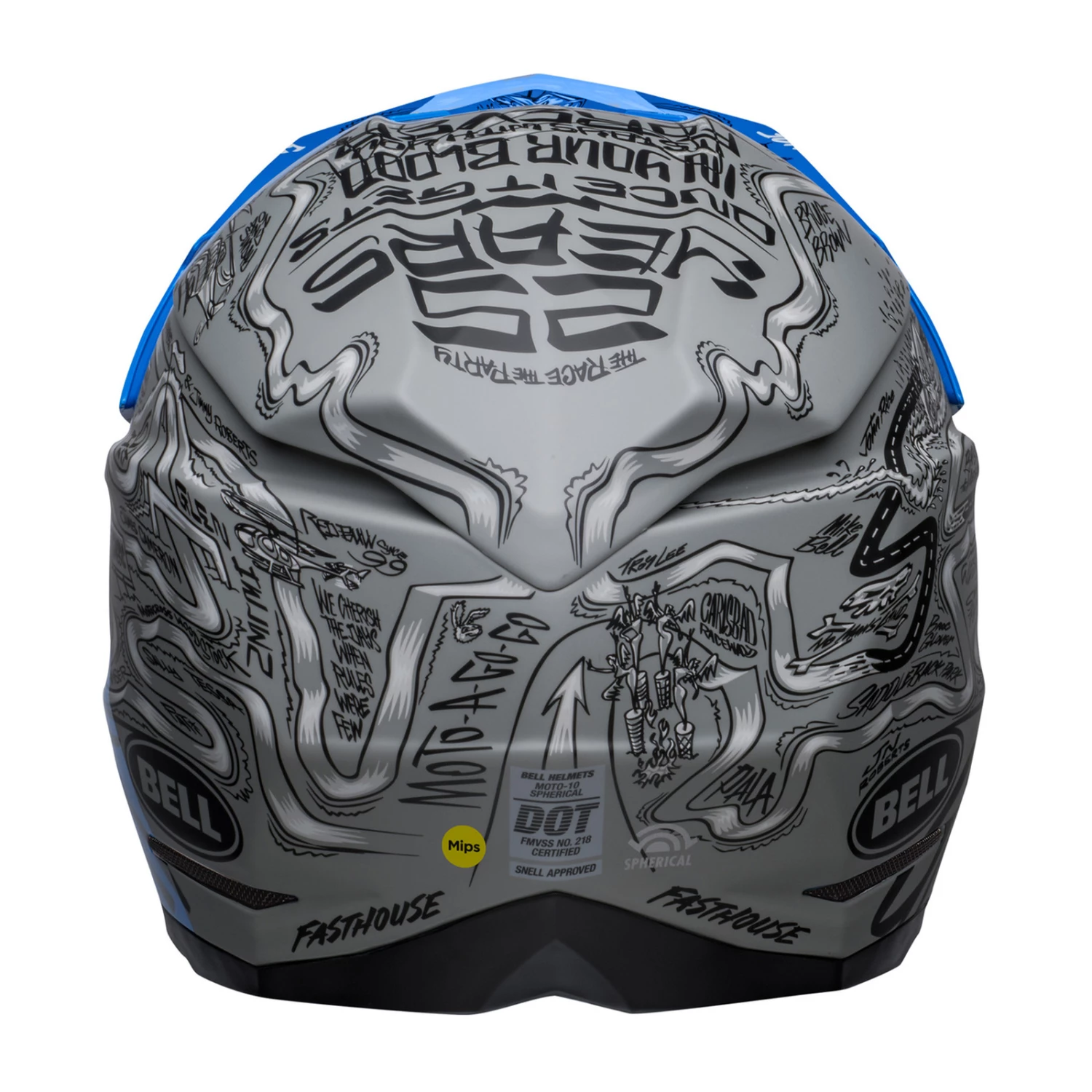 Discount π Bell 23 Moto-10 Fasthouse DITD Helmet - Blue/Grey - M π 3 Discount π Bell 23 Moto-10 Fasthouse DITD Helmet - Blue/Grey - M π - Image 3