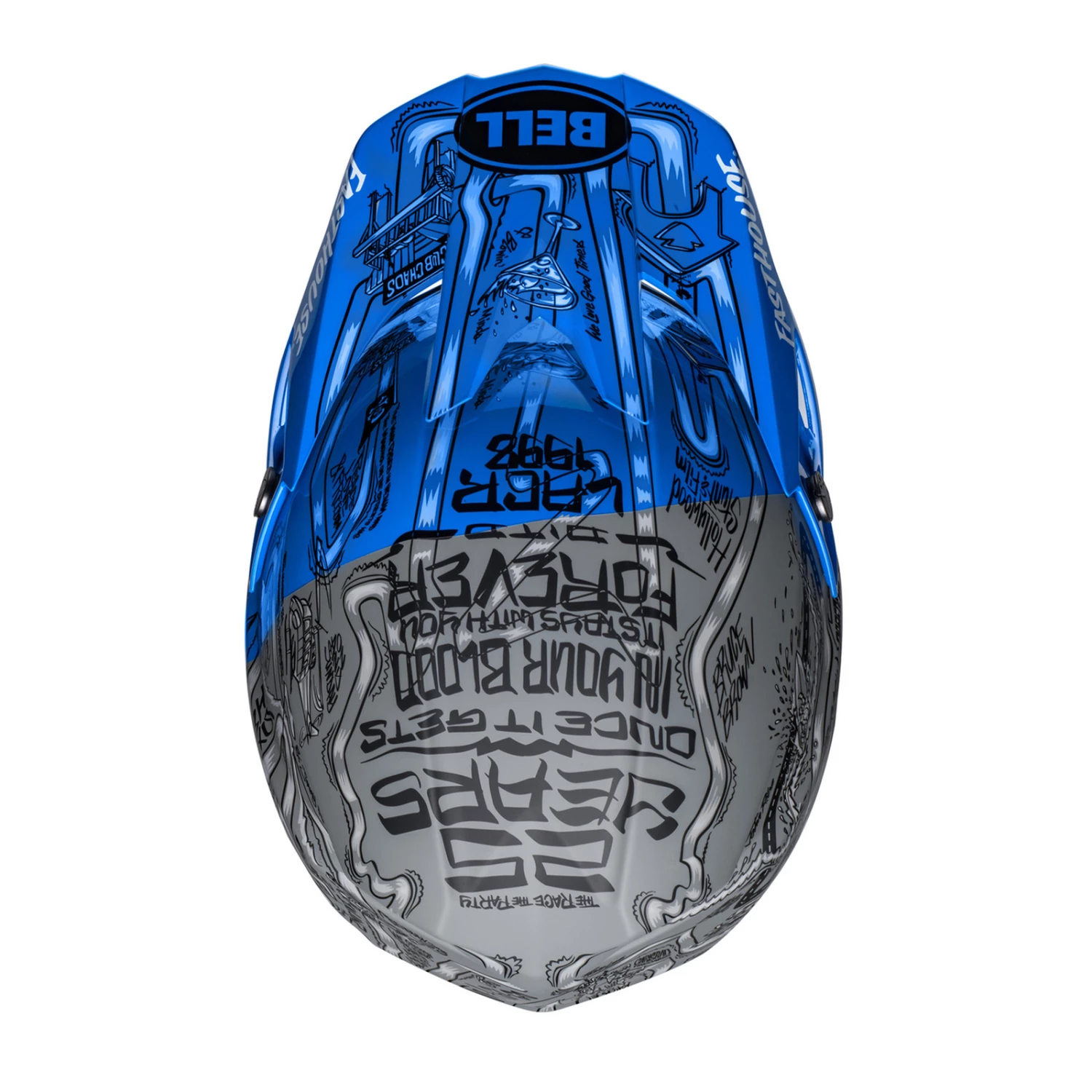 Discount π Bell 23 Moto-10 Fasthouse DITD Helmet - Blue/Grey - M π 4 Discount π Bell 23 Moto-10 Fasthouse DITD Helmet - Blue/Grey - M π - Image 4