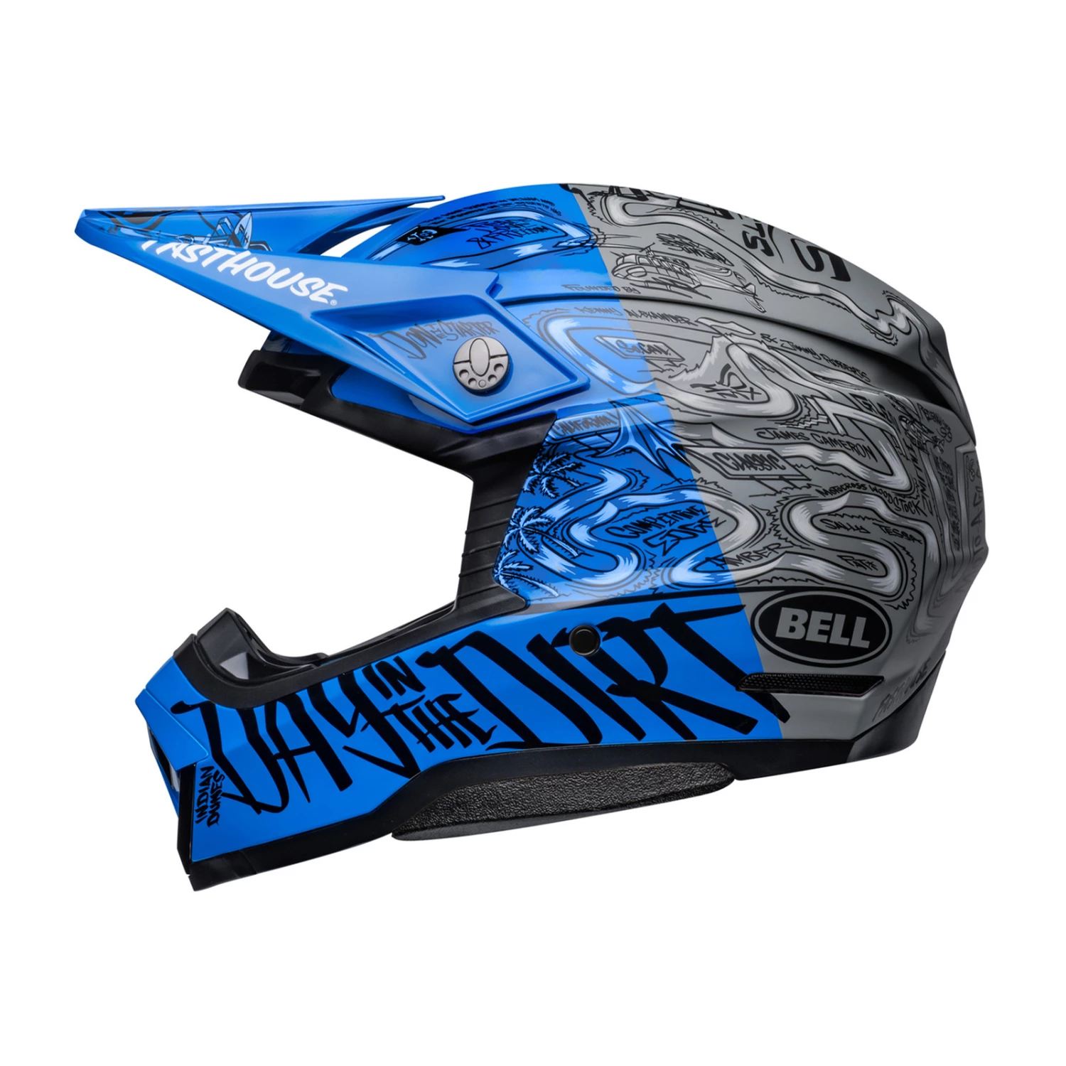 Discount π Bell 23 Moto-10 Fasthouse DITD Helmet - Blue/Grey - M π 1 Discount π Bell 23 Moto-10 Fasthouse DITD Helmet - Blue/Grey - M π